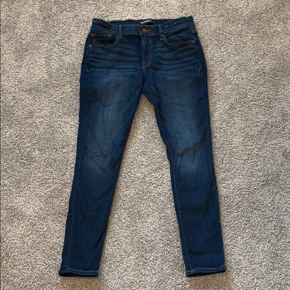 express mid rise skinny jean size 8 SHORT
